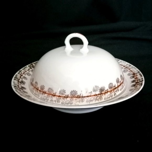 VINTAGE MADE IN GERMANY BUTTER/CHEESE COVERED DISH MARKED P K UNITY GERMANY, - Picture 2 of 4